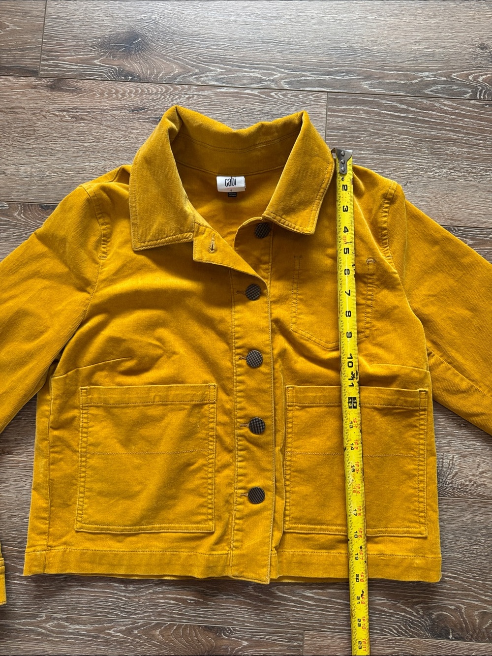 CAbi Small Golden Yellow Top with Label Detail Size: Small - Picture 7 of 12